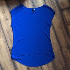 Royal blue chiffon top